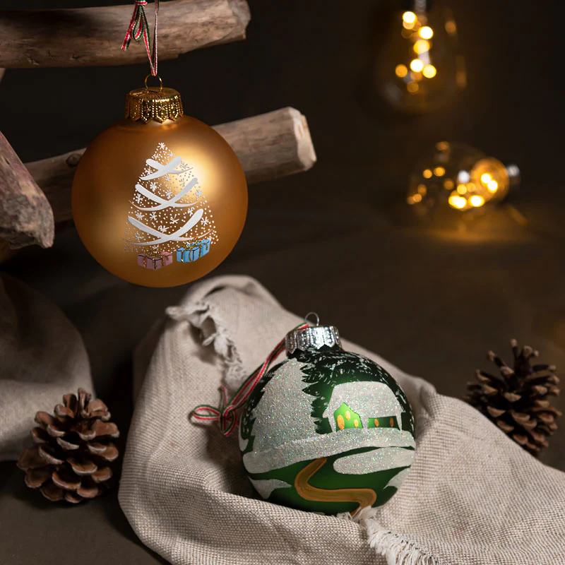 Gold Christmas Tree Decoration Bauble - Image 3