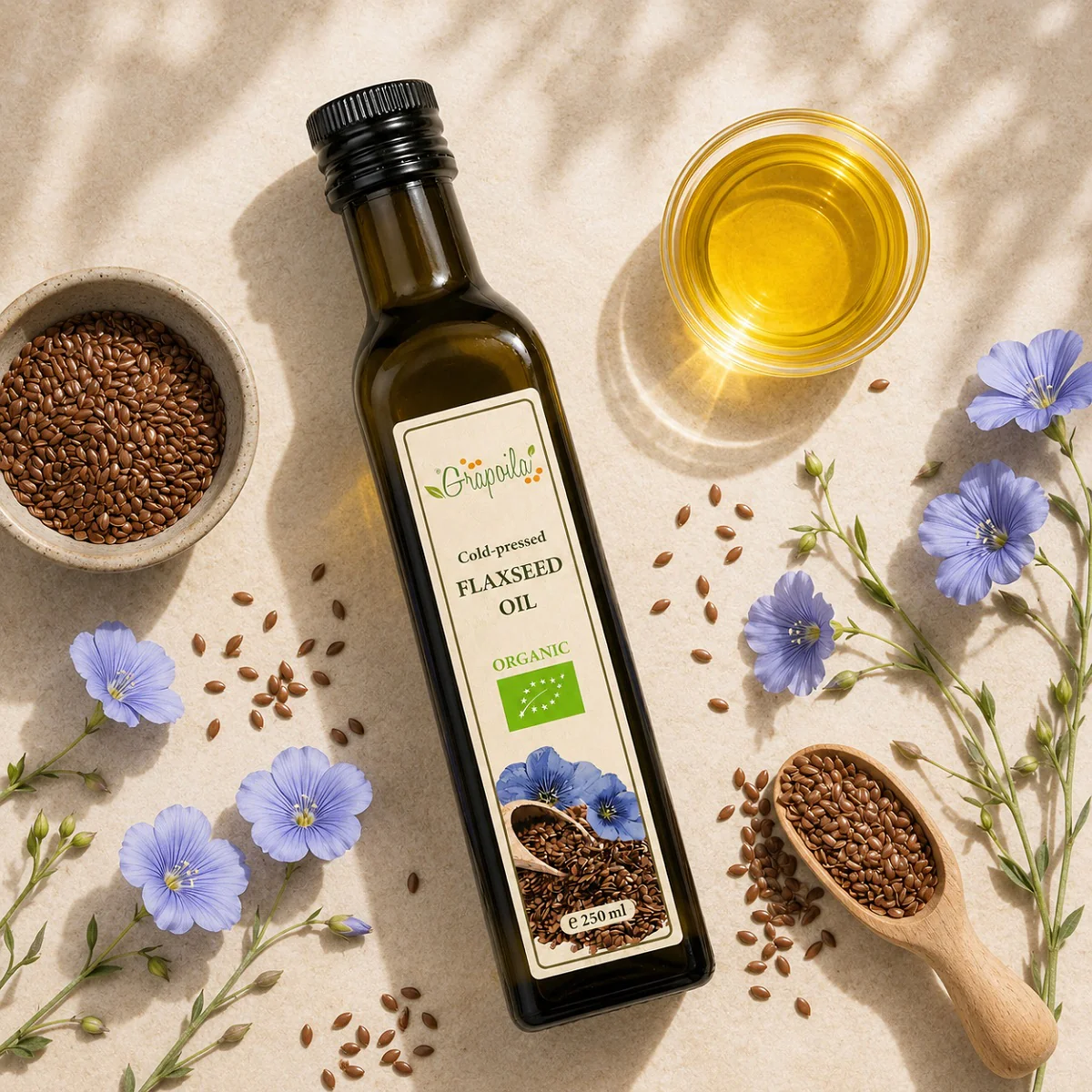 Organic Flaxseed Oil 250ml - Image 3