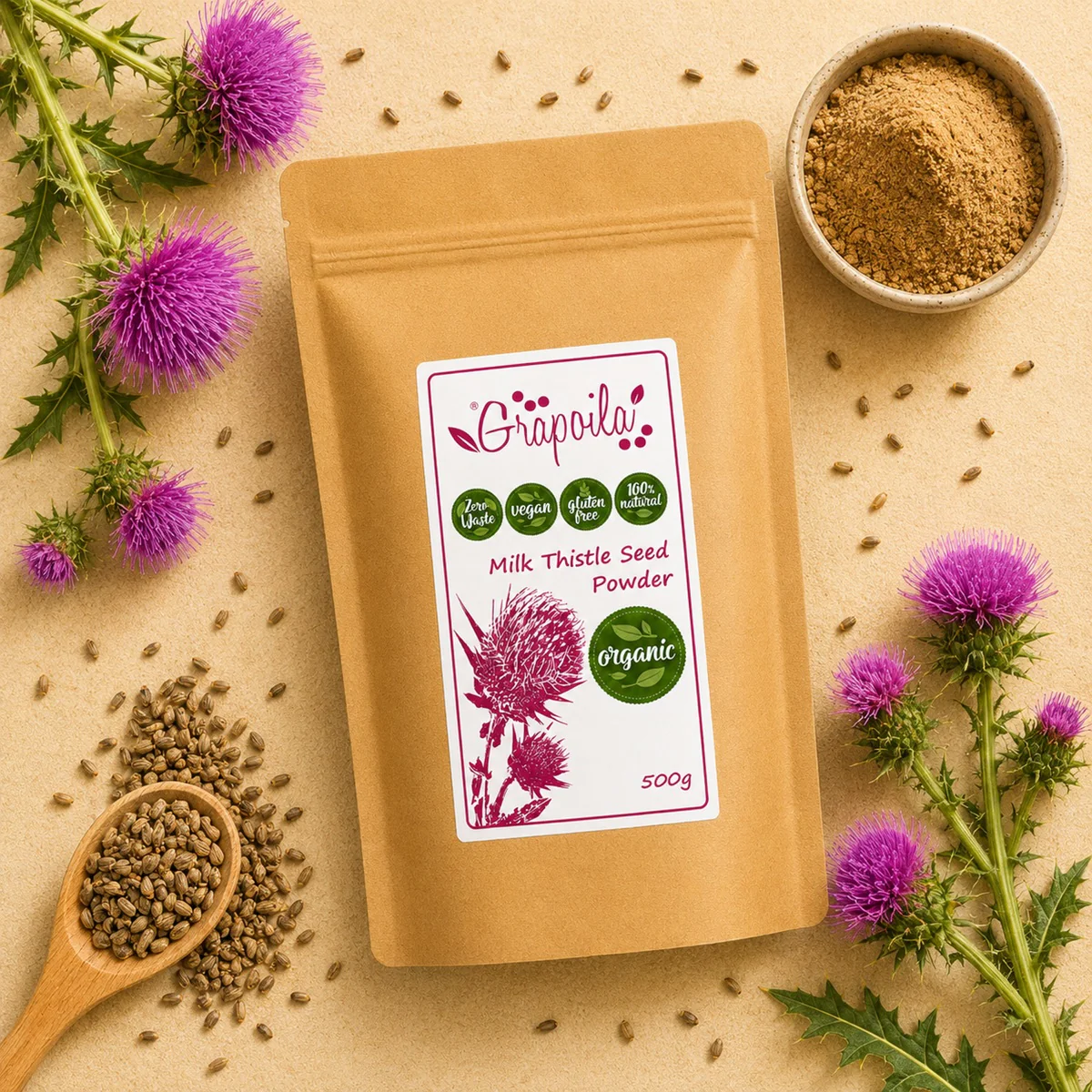 Organic Milk Thistle Powder 500g - Image 3