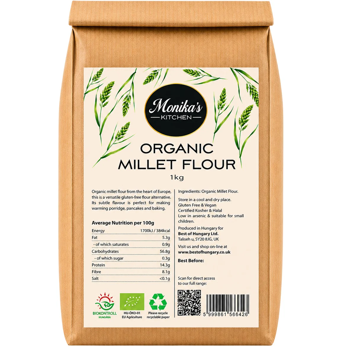 Organic Millet Flour 1kg