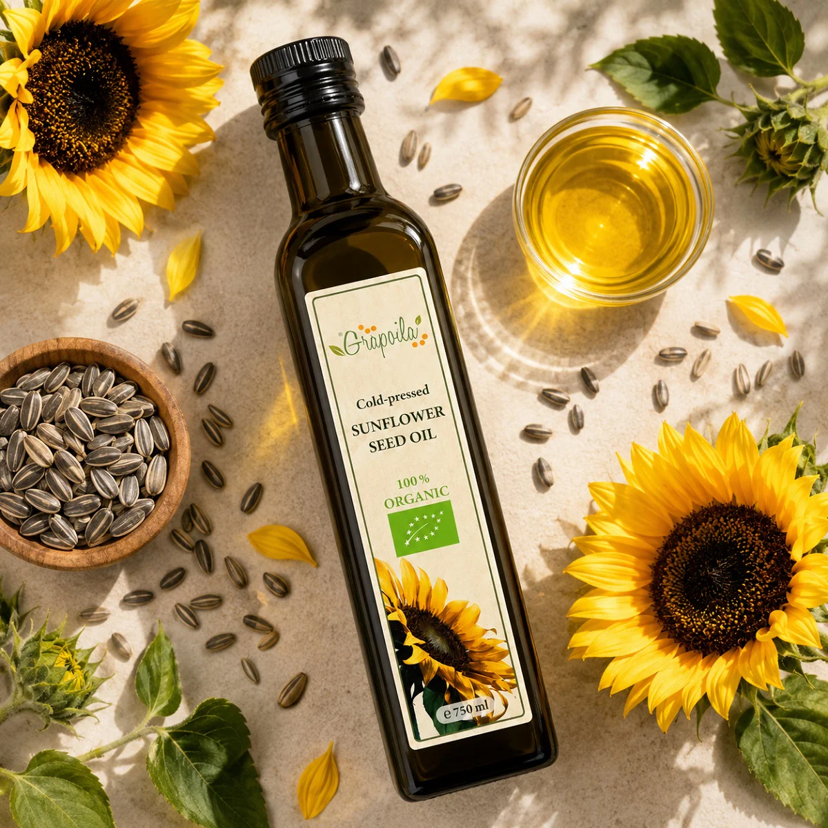 Organic Sunflower Oil 750ml - Image 3