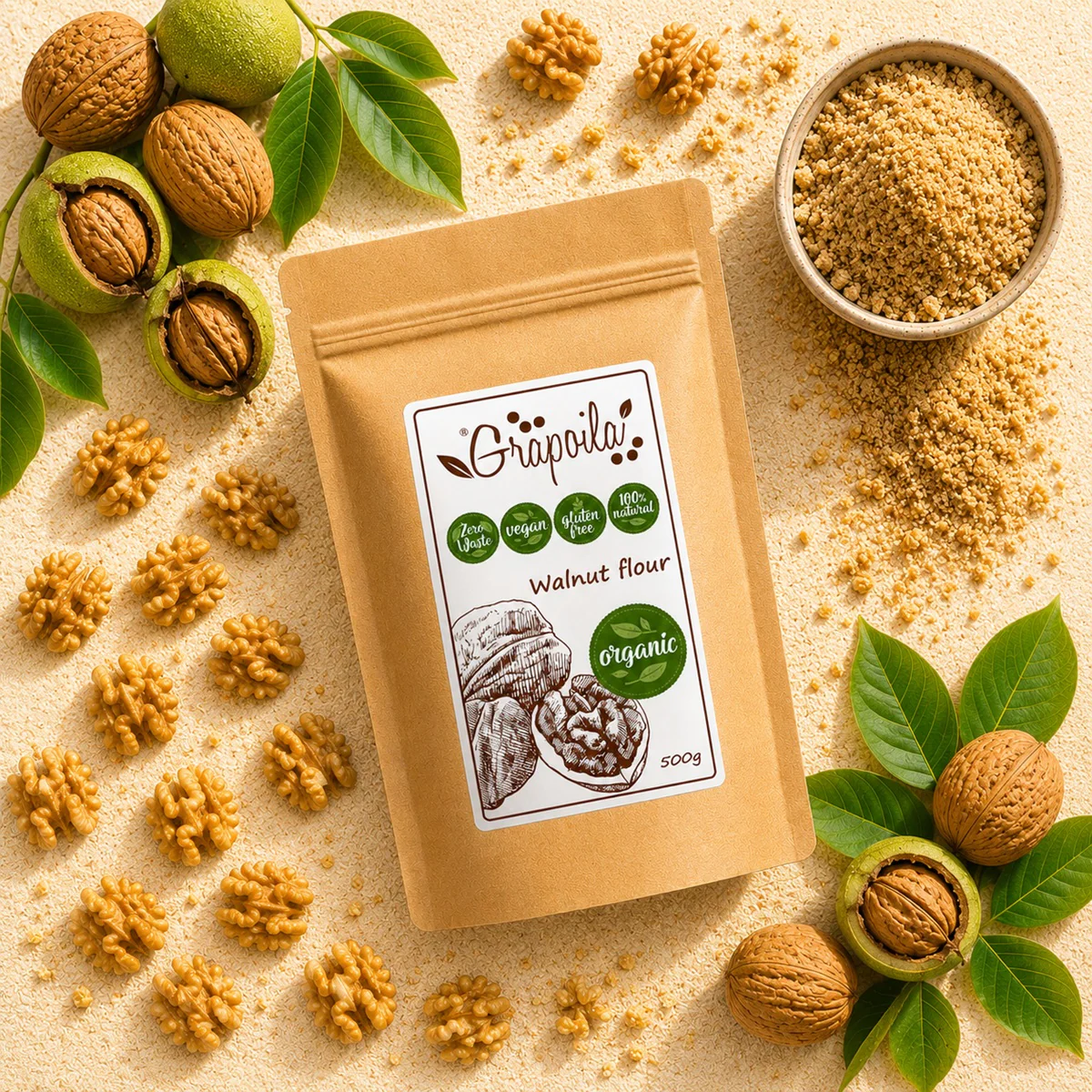 Organic Walnut Flour 500g - Image 3