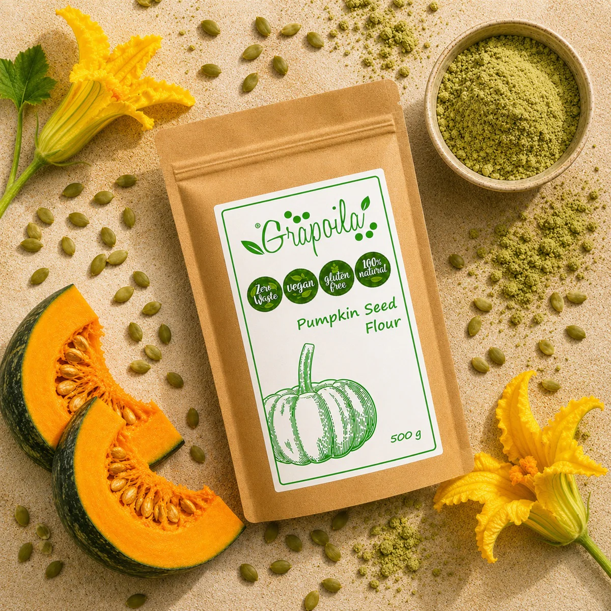 Pumpkin Seed Flour 500g - Image 3